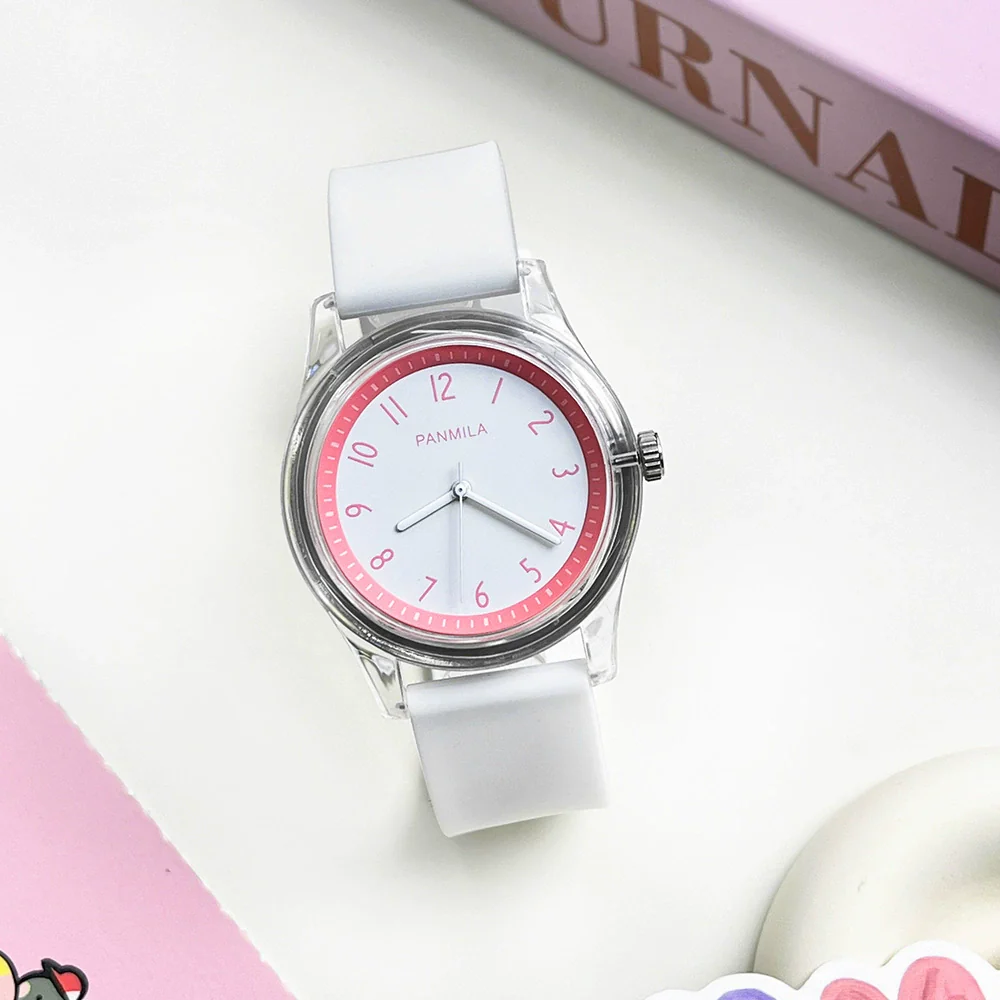 Wholesale Women's Leisure Quartz Watch With Plastic Case Stainless Steel Buckle And Silicone Strap Round Dial - Image 3