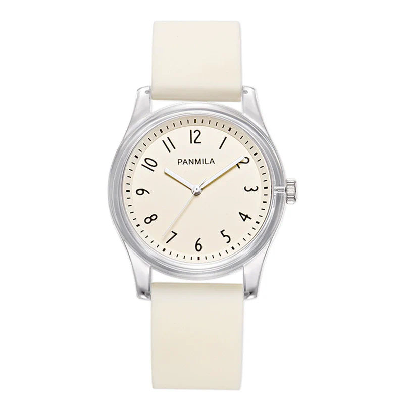 Wholesale Women's Leisure Quartz Watch With Plastic Case Stainless Steel Buckle And Silicone Strap Round Dial - Image 4