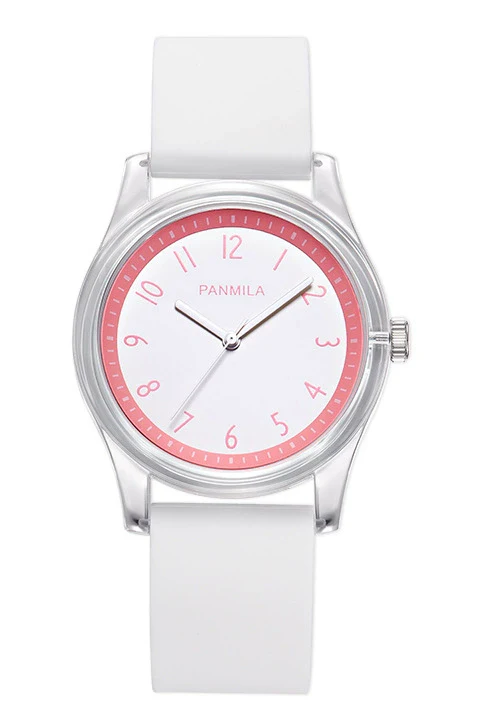 Wholesale Women's Leisure Quartz Watch With Plastic Case Stainless Steel Buckle And Silicone Strap Round Dial - Image 5