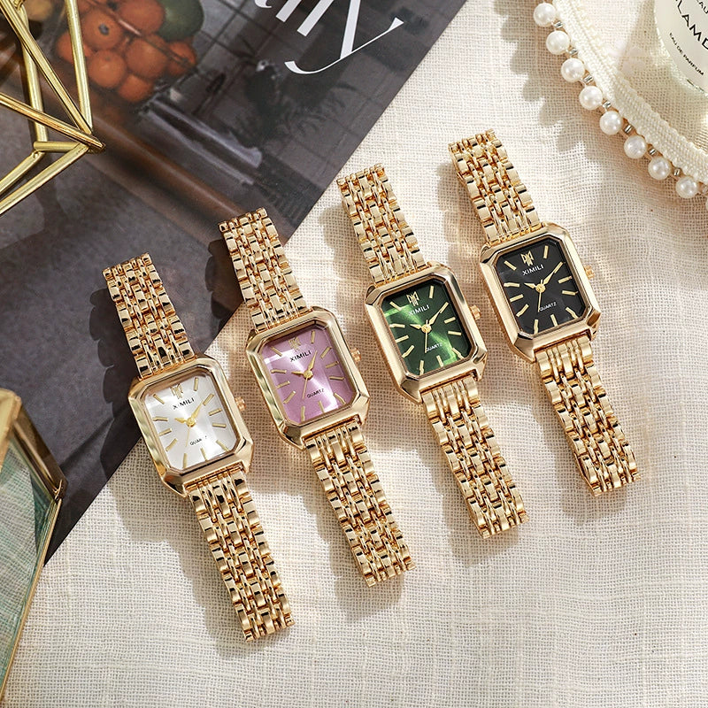 Wholesale Women's Leisure Square Alloy Watch With Stainless Steel Buckle - Image 3