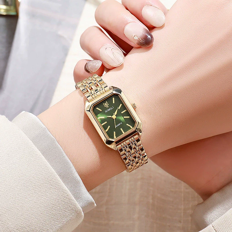Wholesale Women's Leisure Square Alloy Watch With Stainless Steel Buckle - Image 8
