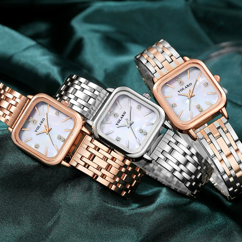 Wholesale Women's Leisure Style Round Alloy Case Stainless Steel Band Watch - Image 2