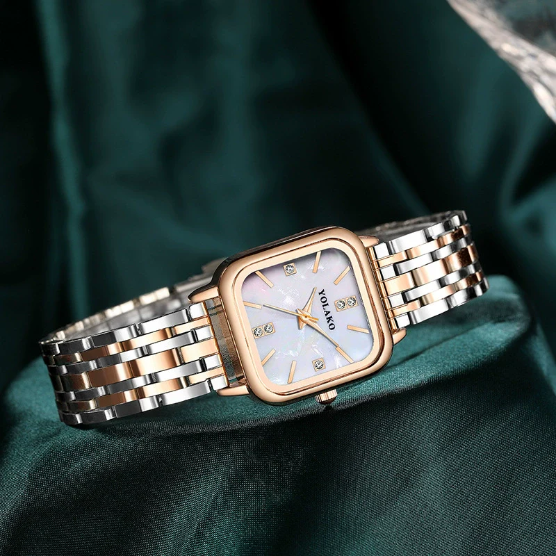 Wholesale Women's Leisure Style Round Alloy Case Stainless Steel Band Watch - Image 3