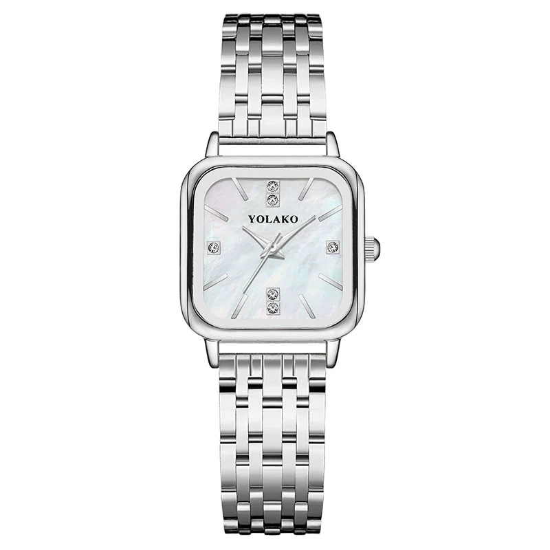 Wholesale Women's Leisure Style Round Alloy Case Stainless Steel Band Watch - Image 5