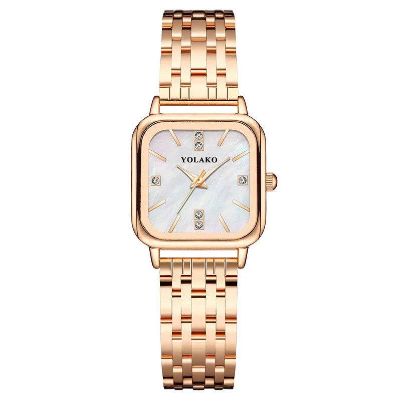 Wholesale Women's Leisure Style Round Alloy Case Stainless Steel Band Watch - Image 7