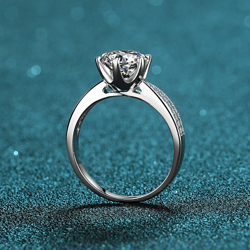 Wholesale Women's Light Luxury 925 Sterling Silver Ring With Crown Pattern And Electroplating Treatment - Image 2