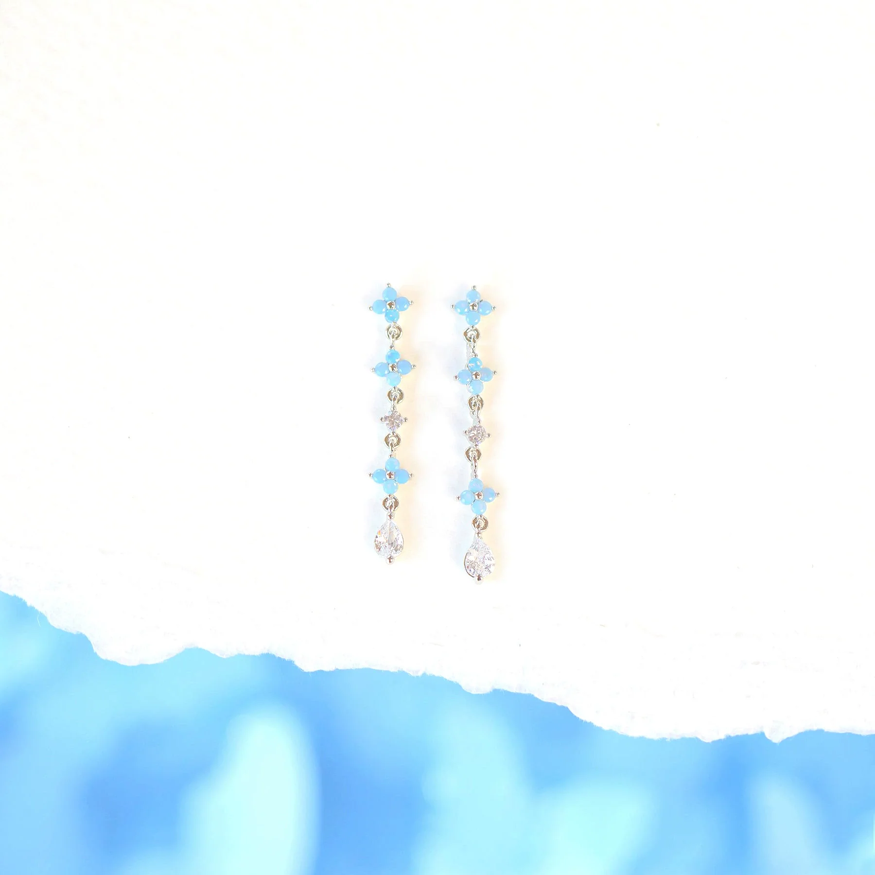 Wholesale Women's Light Luxury Brass Earrings With Flower Pattern And Real Gold Plated - Image 8