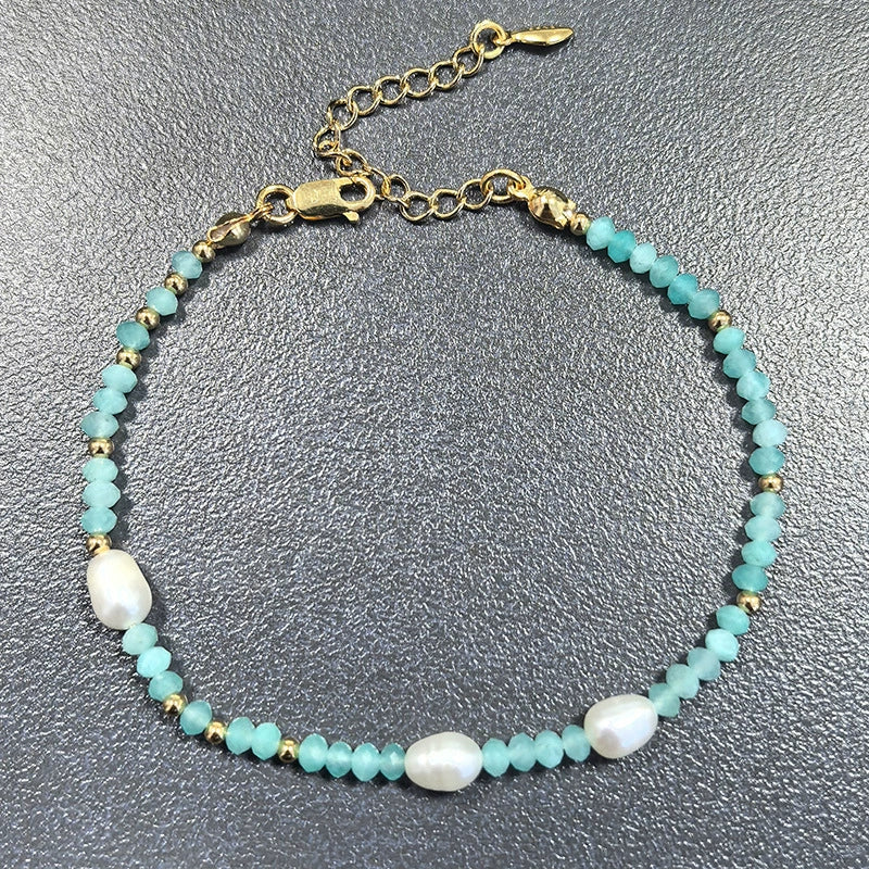 Wholesale Women's Light Luxury Fashion Necklace With S925 Sterling Silver Natural Tianhe Stone Freshwater Pearl Geometric Pattern Set With Gems - Image 7