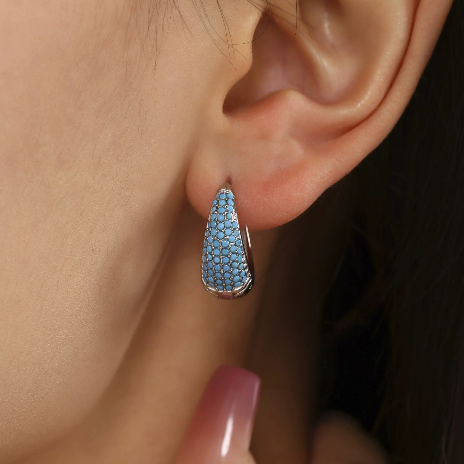 Wholesale Women's Light Luxury Geometric Circle Earrings Stainless Steel 18K Gold Plated - Image 4