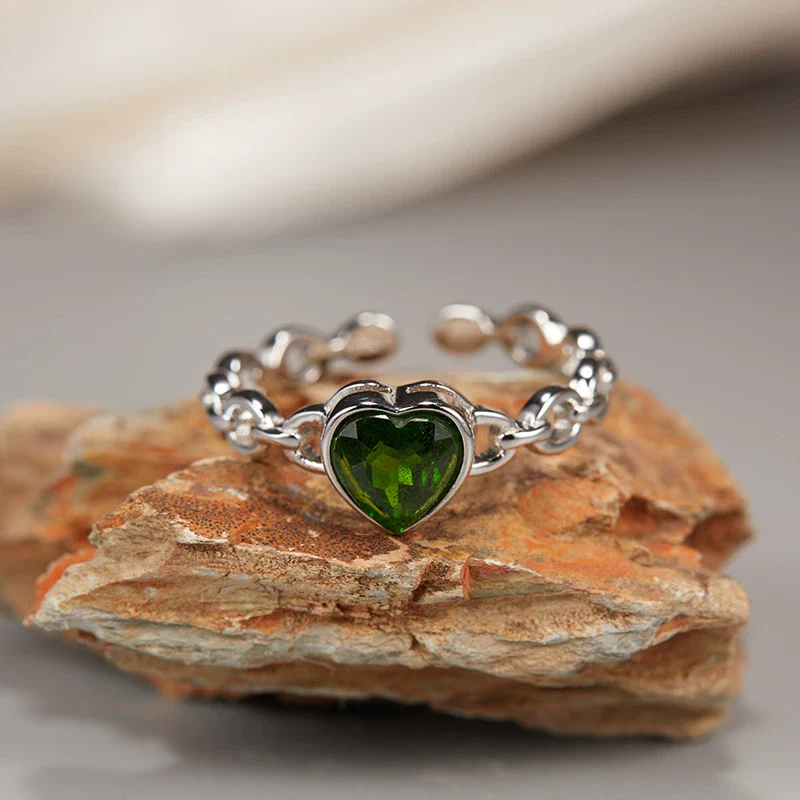 Wholesale Women's Light Luxury Geometric Crystal Gemstone Ring S925 Sterling Silver - Image 3
