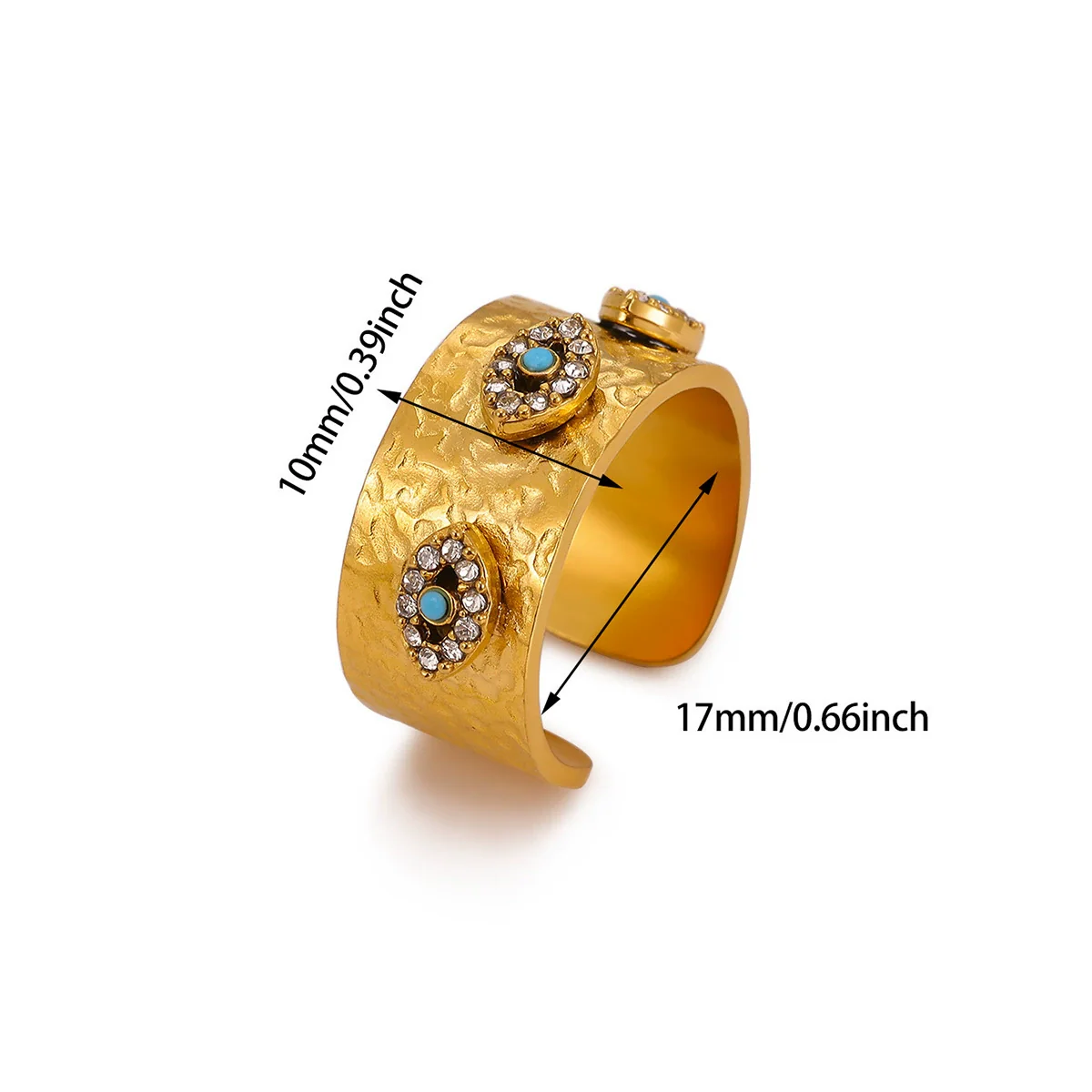 Wholesale Women's Light Luxury Geometric Fruit Shaped 18K Gold Inlaid Fashion Ring - Image 11