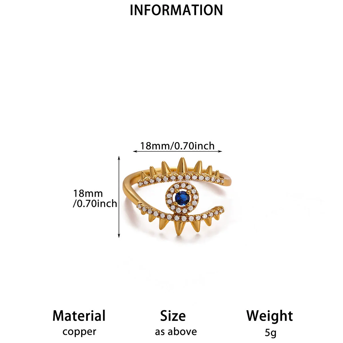 Wholesale Women's Light Luxury Geometric Fruit Shaped 18K Gold Inlaid Fashion Ring - Image 14