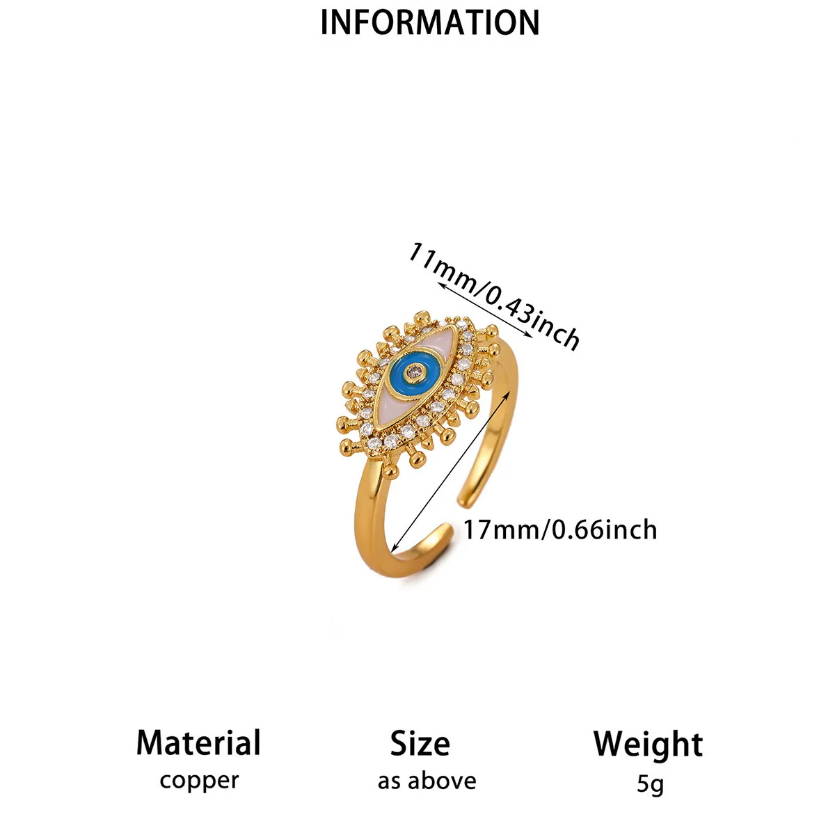 Wholesale Women's Light Luxury Geometric Fruit Shaped 18K Gold Inlaid Fashion Ring - Image 16