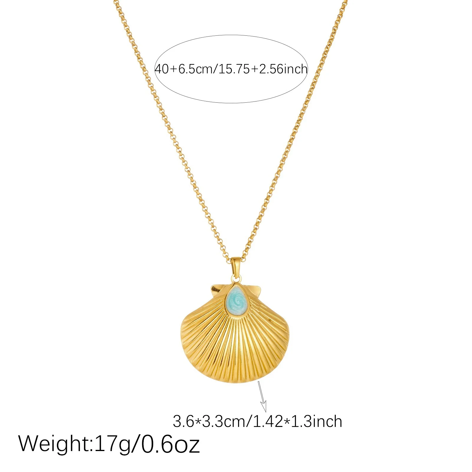 Wholesale Women's Light Luxury Geometric Gold Plated Stainless Steel Box Chain Necklace Pendant - Image 4