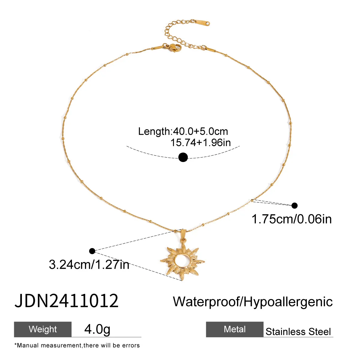 Wholesale Women's Light Luxury Geometric Heart Pendant Stainless Steel Electroplated Necklace - Image 6