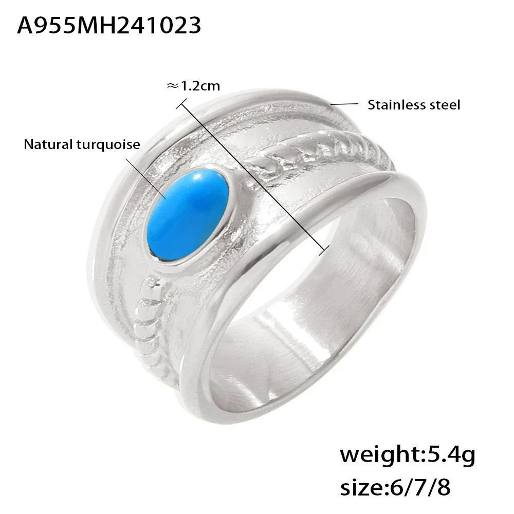 Wholesale Women's Light Luxury Geometric Pattern Stainless Steel Ferris Wheel Ring With Pvd Real Gold Color Retention Electroplating - Image 7