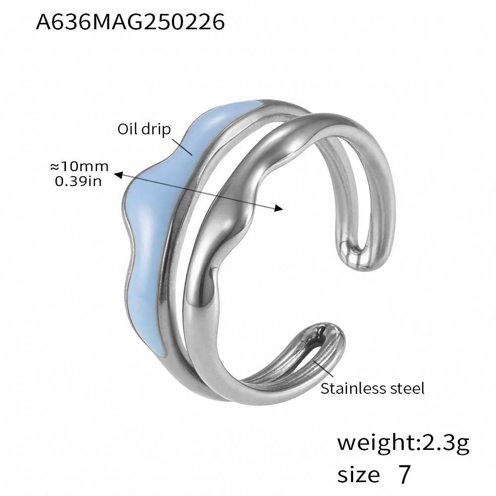 Wholesale Women's Light Luxury Geometric Stainless Steel 18K Gold Plated Ferris Wheel Ring - Image 19