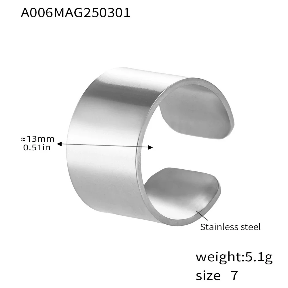 Wholesale Women's Light Luxury Geometric Stainless Steel 18K Gold Plated Ferris Wheel Ring - Image 7