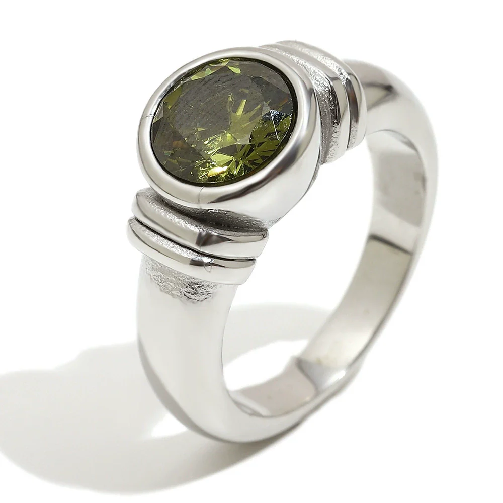 Wholesale Women's Light Luxury Geometric Stainless Steel 18K Gold Plated Ring Hand Jewelry - Image 5