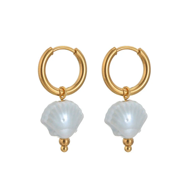 Wholesale Women's Light Luxury Geometric Stainless Steel Earrings With Macaron Color And Electroplating Treatment - Image 8