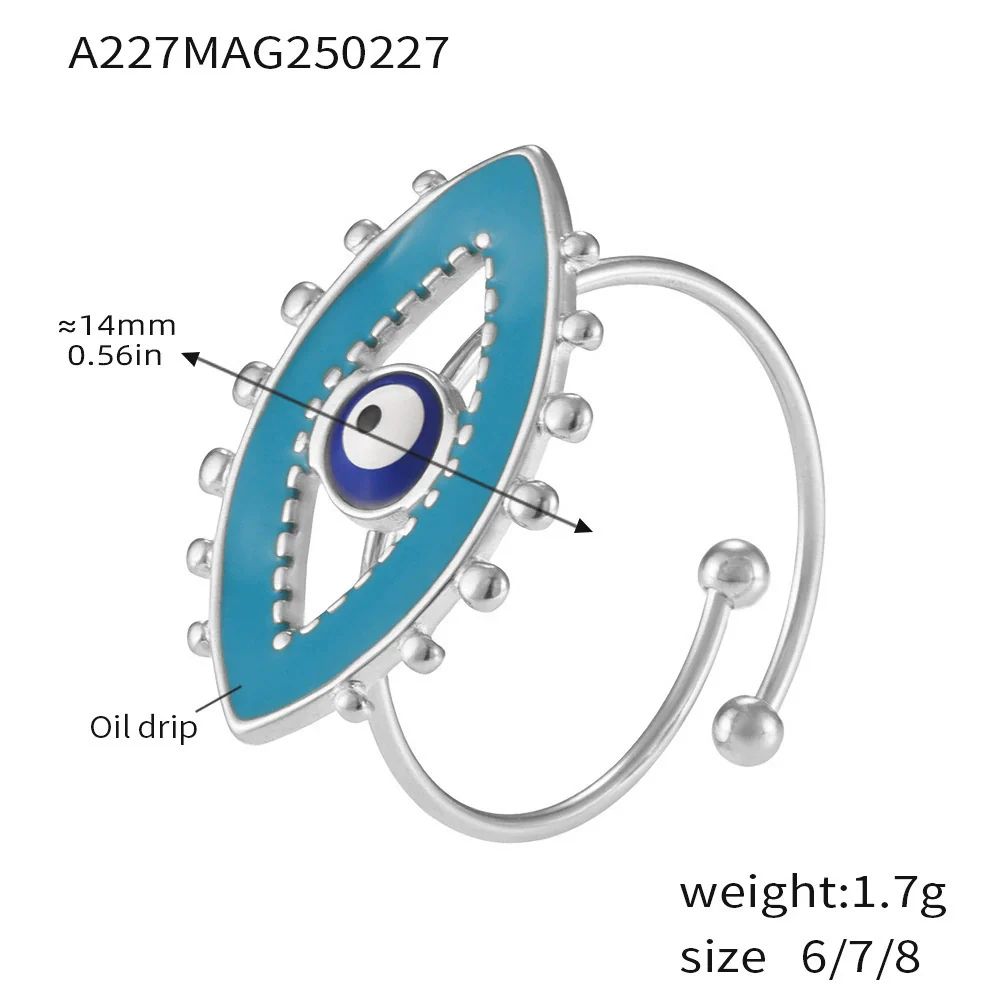 Wholesale Women's Light Luxury Geometric Stainless Steel Electroplated Ferris Wheel Ring - Image 11