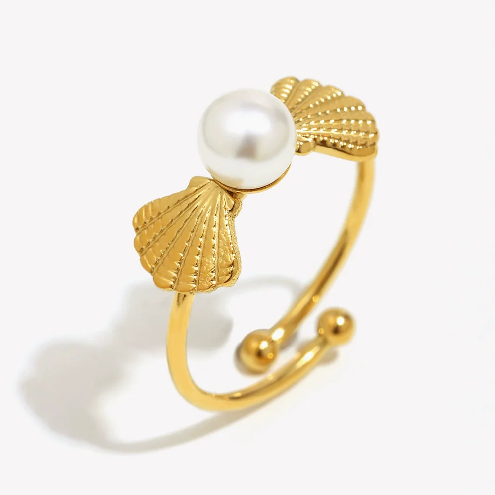 Wholesale Women's Light Luxury Geometric Stainless Steel Electroplated Open Ring Jewelry - Image 5
