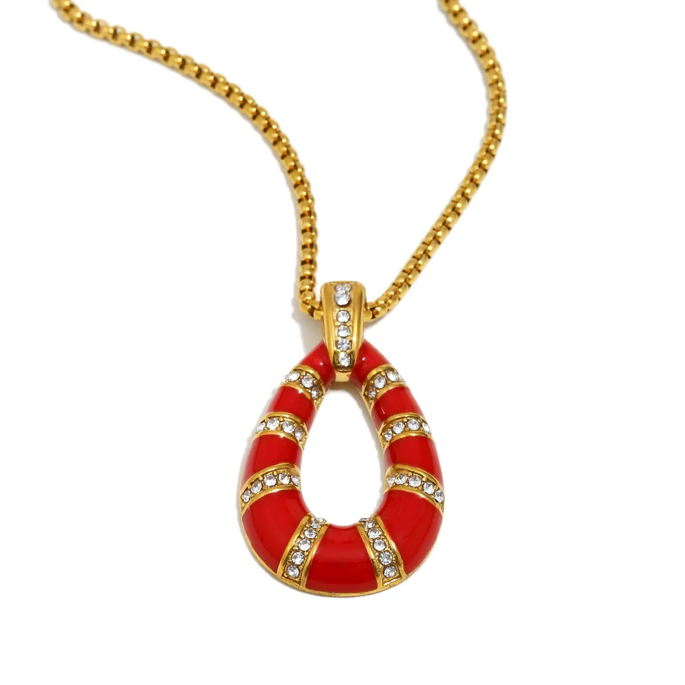 Wholesale Women's Light Luxury Geometric Stainless Steel Vacuum Plated Pendant Necklace - Image 6