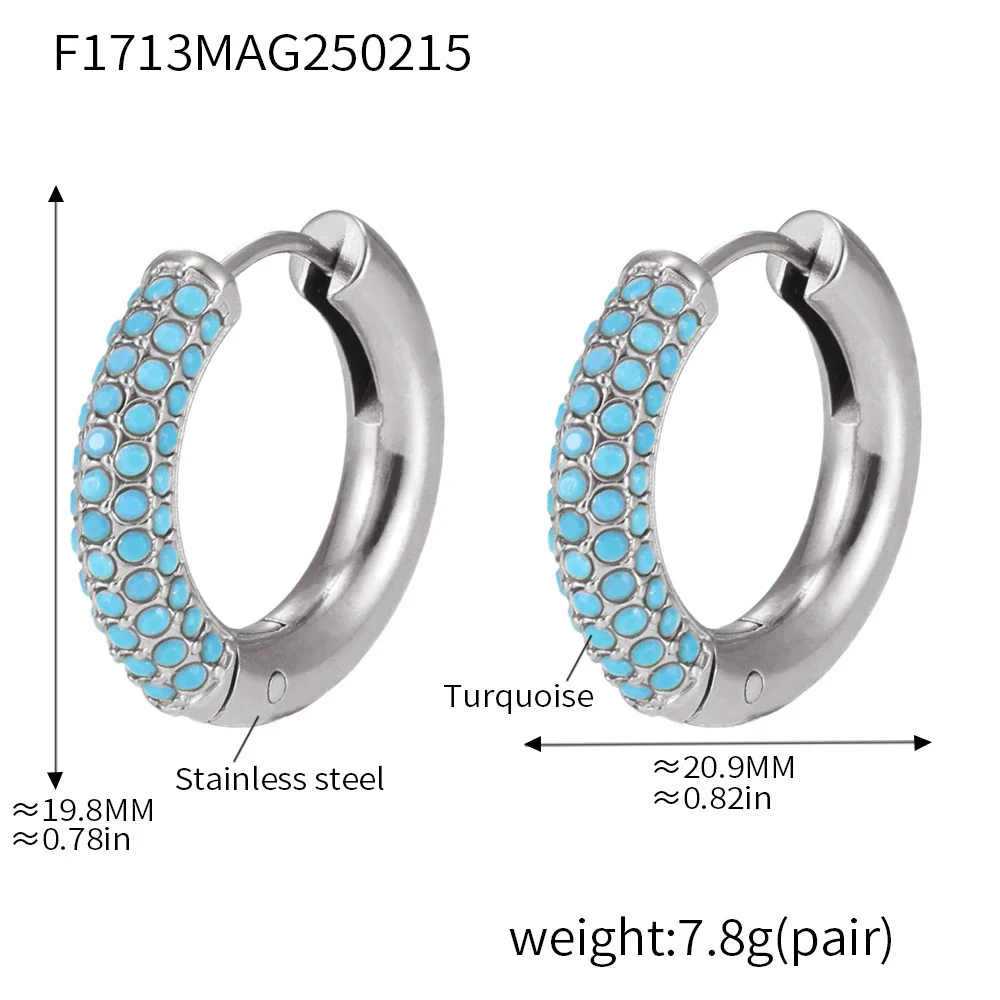 Wholesale Women's Light Luxury Geometric Titanium Steel Stainless Steel Electroplated Ferris Wheel Circle Earrings - Image 7