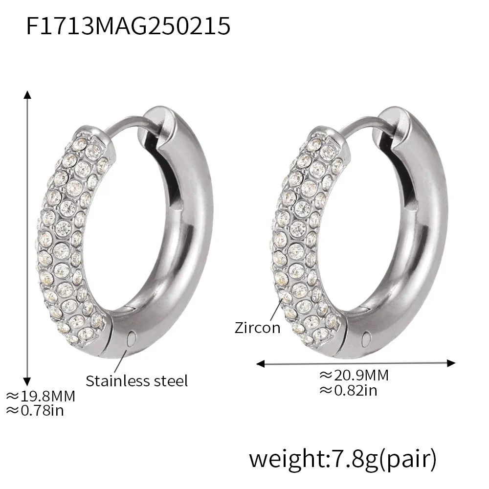 Wholesale Women's Light Luxury Geometric Titanium Steel Stainless Steel Electroplated Ferris Wheel Circle Earrings - Image 9