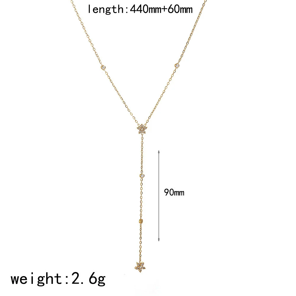 Wholesale Women's Light Luxury Gold Plated Stainless Steel Flower Shape Finger Chain Bracelet With Zircon - Image 9