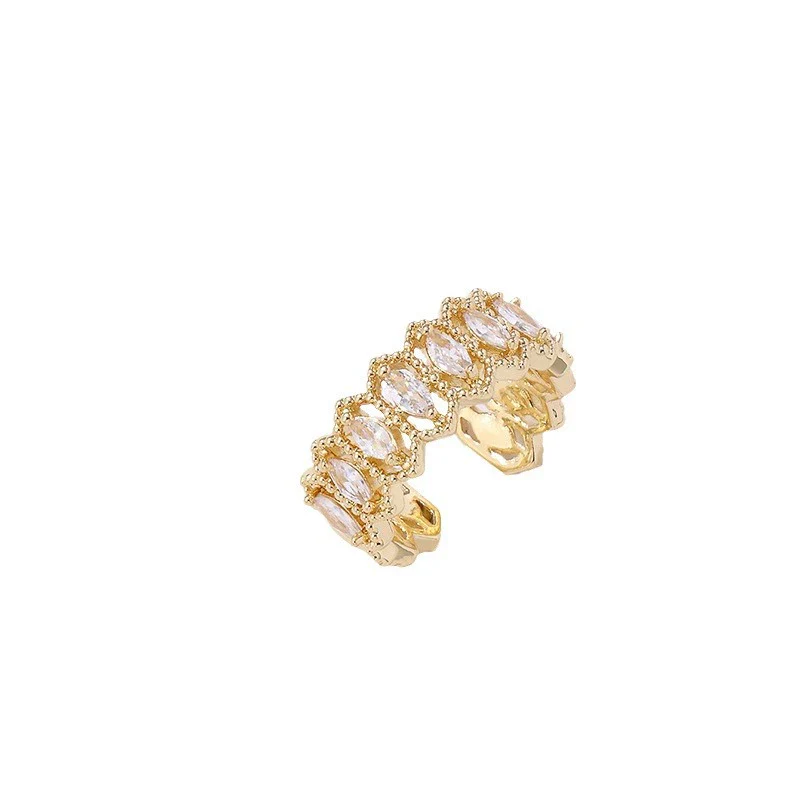 Wholesale Women's Light Luxury Hip Hop Style Copper Ring With Electroplating - Image 5