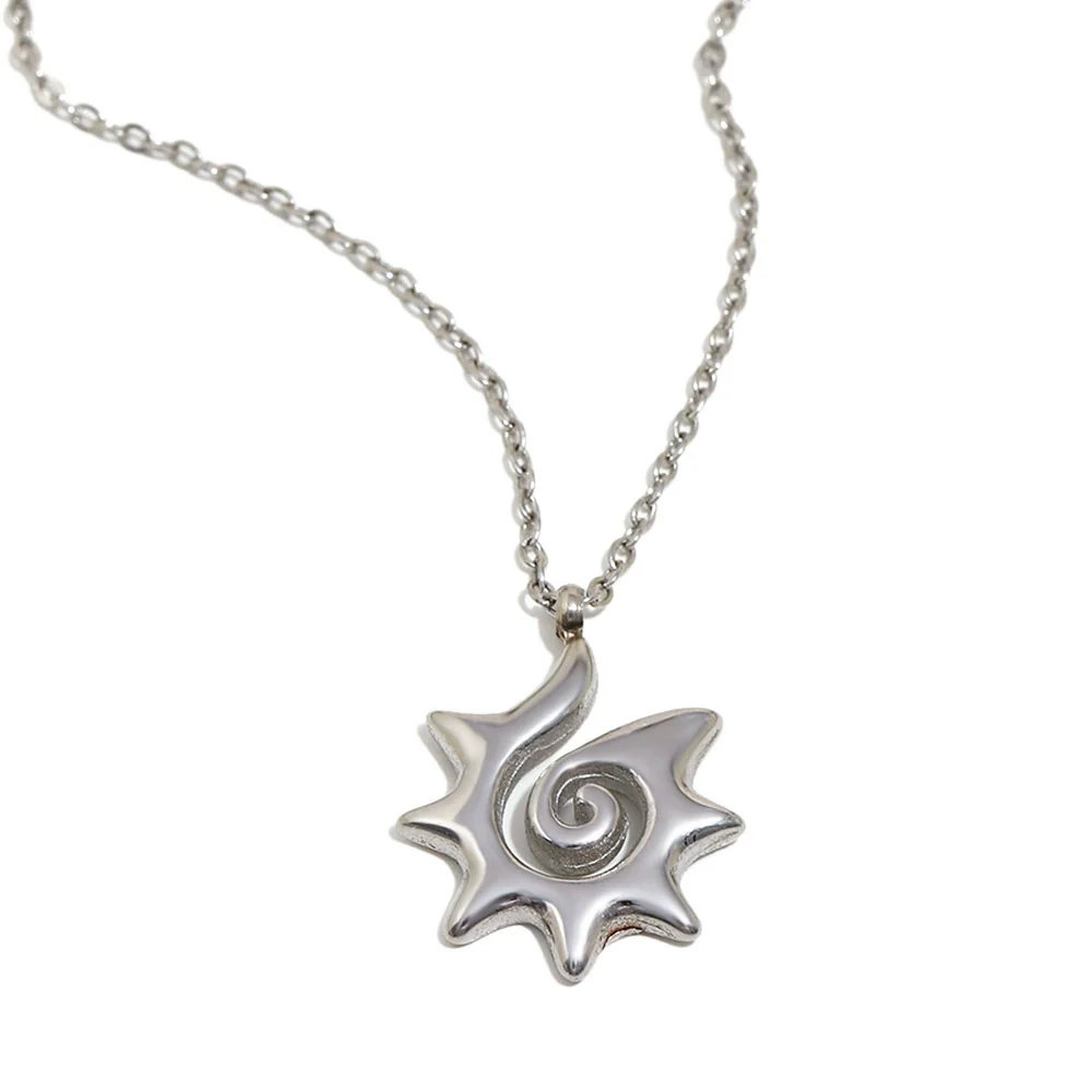 Wholesale Women's Light Luxury Minimalist Geometric Stainless Steel 18K Gold Plated Pendant Necklace - Image 5