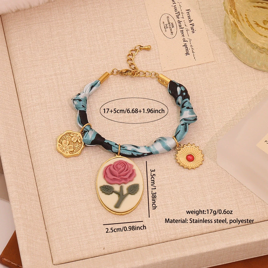 Wholesale Women's Light Luxury Real Gold Plated Handmade Flower Heart Scarf Chain Necklace Accessories - Image 11