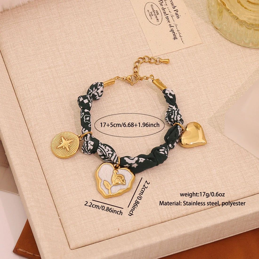 Wholesale Women's Light Luxury Real Gold Plated Handmade Flower Heart Scarf Chain Necklace Accessories - Image 9