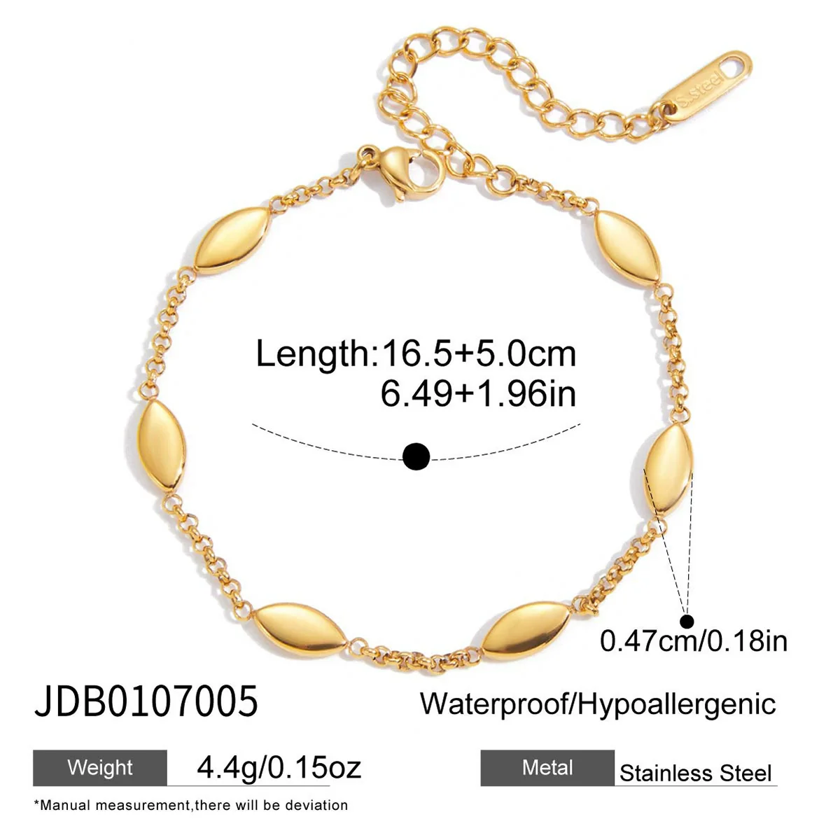 Wholesale Women's Light Luxury Stainless Steel Electroplated Bracelet With Star And Flower Patterns - Image 10
