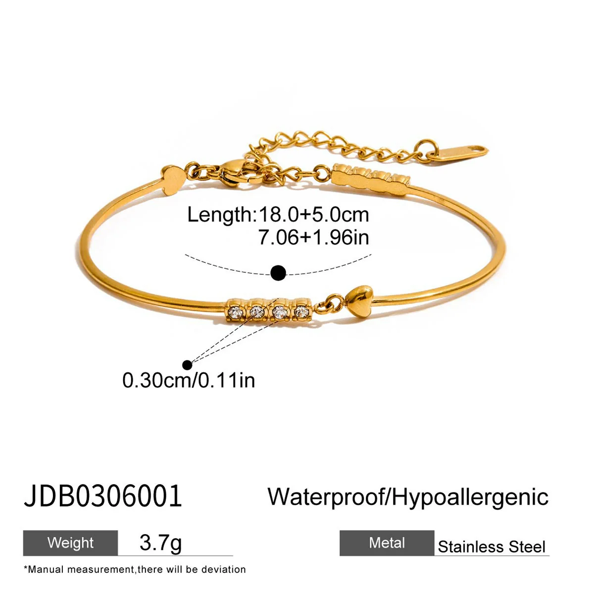 Wholesale Women's Light Luxury Stainless Steel Electroplated Bracelet With Star And Flower Patterns - Image 12