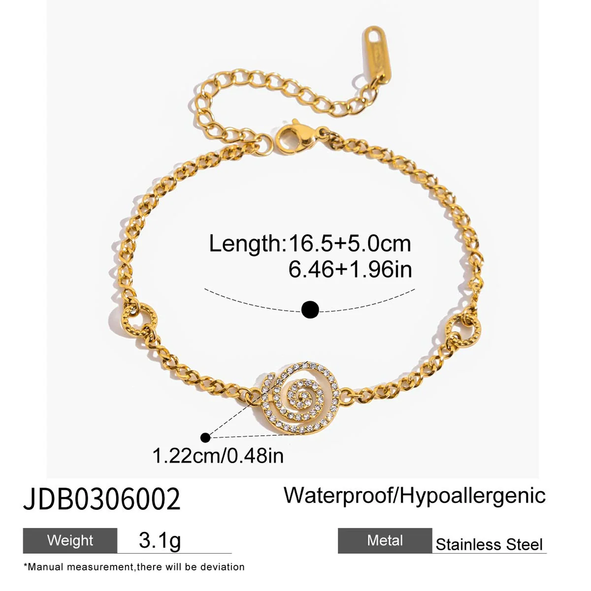 Wholesale Women's Light Luxury Stainless Steel Electroplated Bracelet With Star And Flower Patterns - Image 9