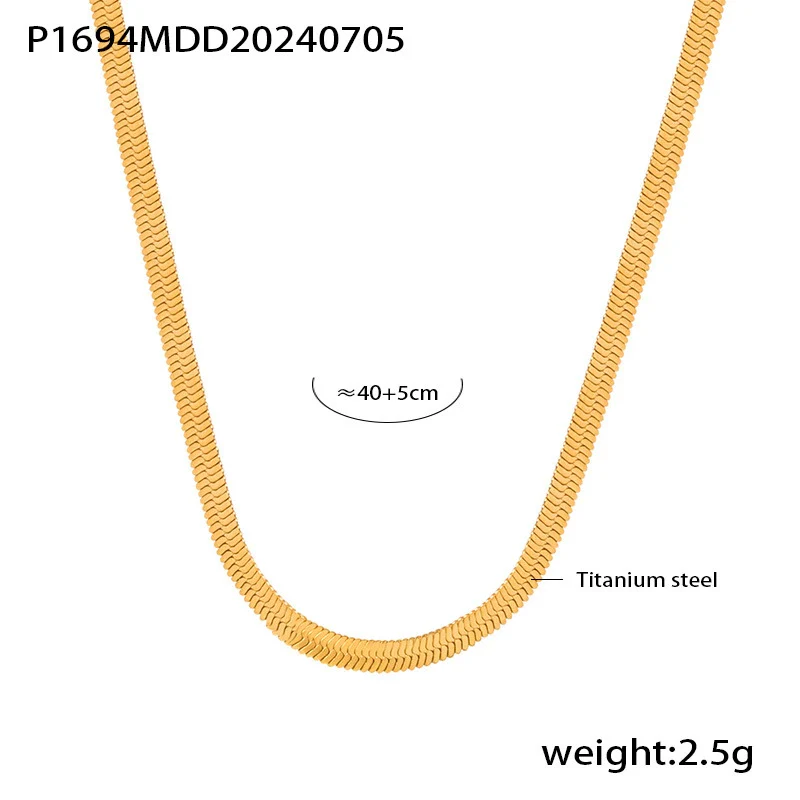 Wholesale Women's Light Luxury Stainless Steel Tianhe Stone Handmade Double Clavicle Necklace With Electroplating And Blade Chain Design - Image 8