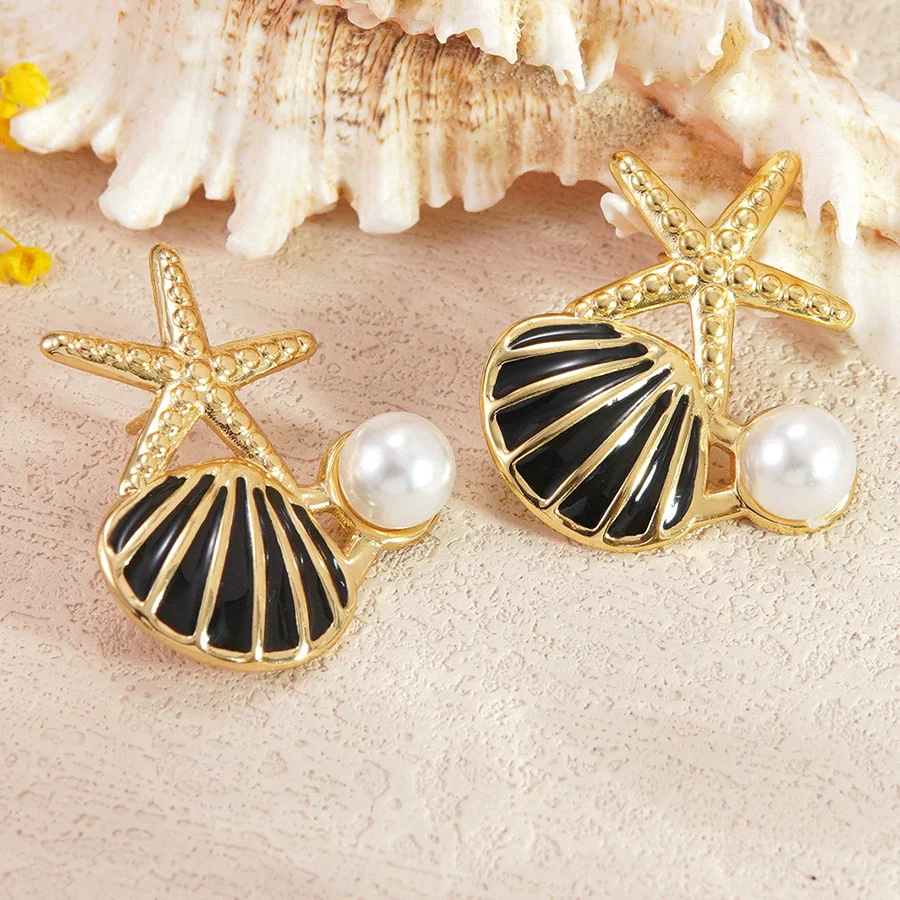 Wholesale Women's Light Luxury Style Dripping Oil Animal Stainless Steel Earrings - Image 6