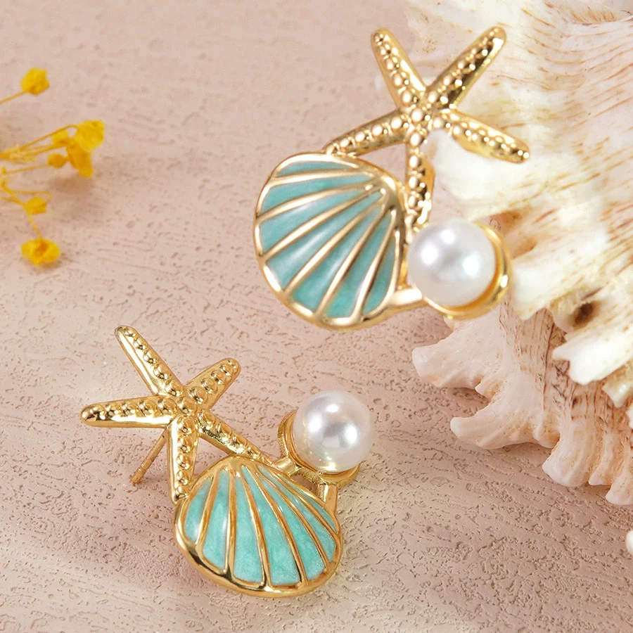 Wholesale Women's Light Luxury Style Dripping Oil Animal Stainless Steel Earrings - Image 7