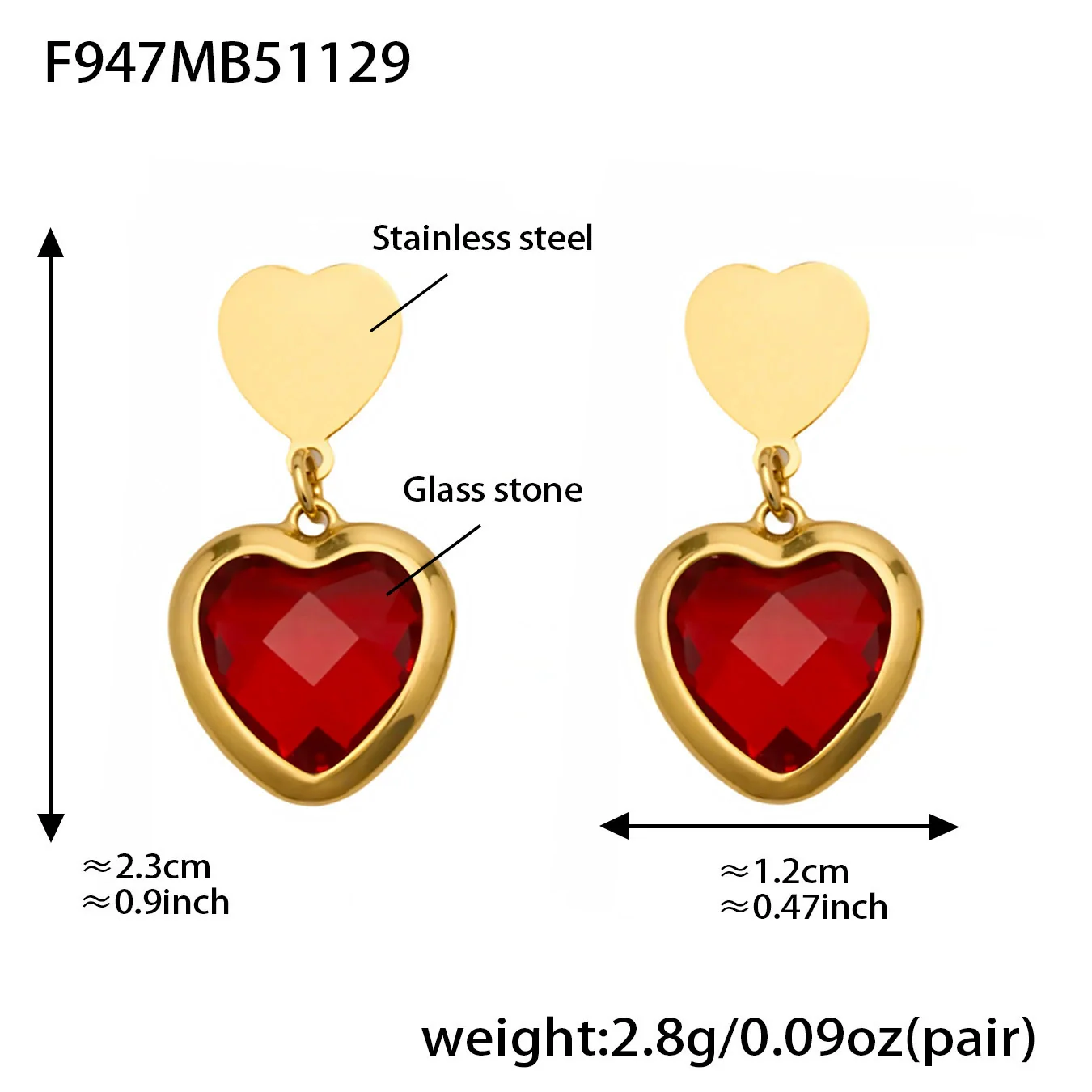 Wholesale Women's Light Luxury Style Stainless Steel Heart Plated 18K Gold Zircon Jewelry Set With Earrings And Necklace - Image 17