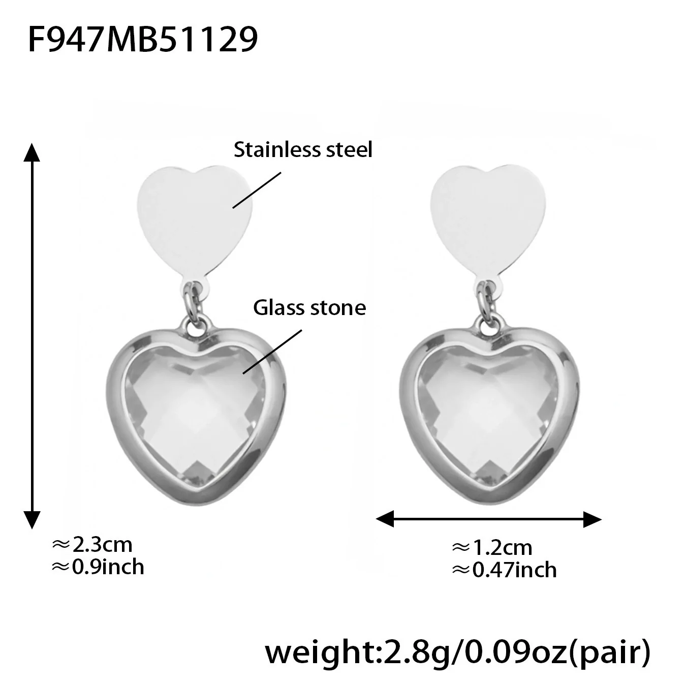 Wholesale Women's Light Luxury Style Stainless Steel Heart Plated 18K Gold Zircon Jewelry Set With Earrings And Necklace - Image 22