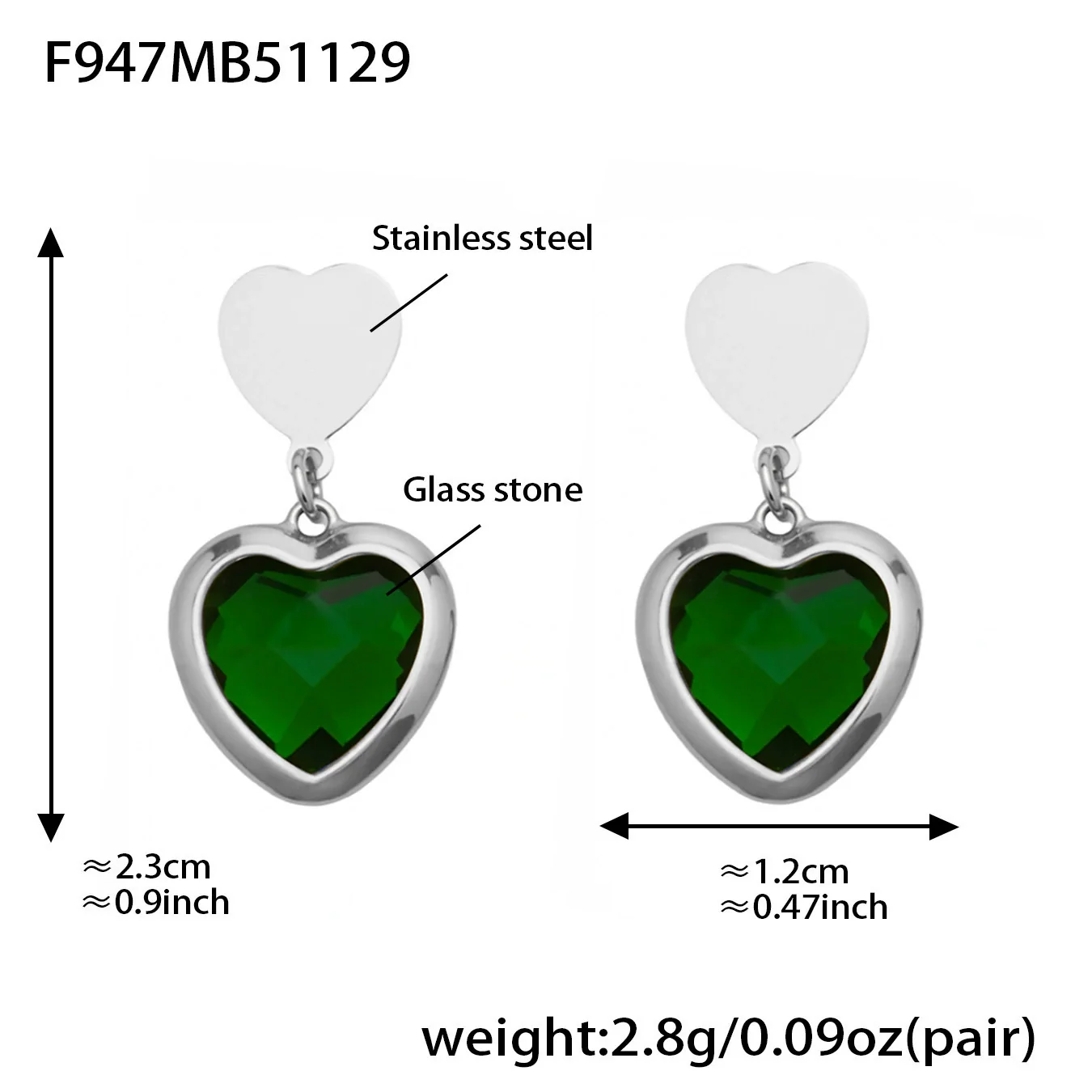 Wholesale Women's Light Luxury Style Stainless Steel Heart Plated 18K Gold Zircon Jewelry Set With Earrings And Necklace - Image 23