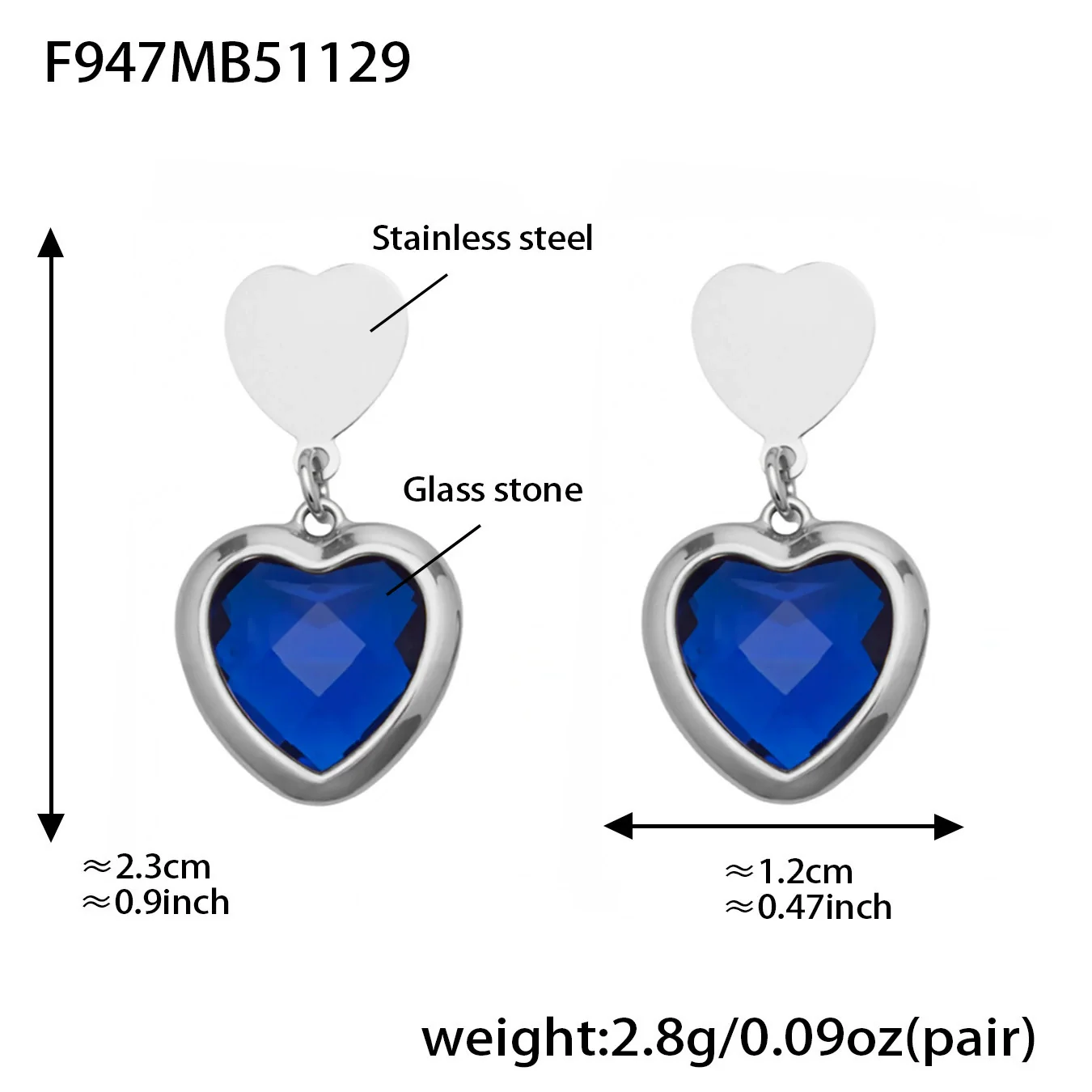 Wholesale Women's Light Luxury Style Stainless Steel Heart Plated 18K Gold Zircon Jewelry Set With Earrings And Necklace - Image 25