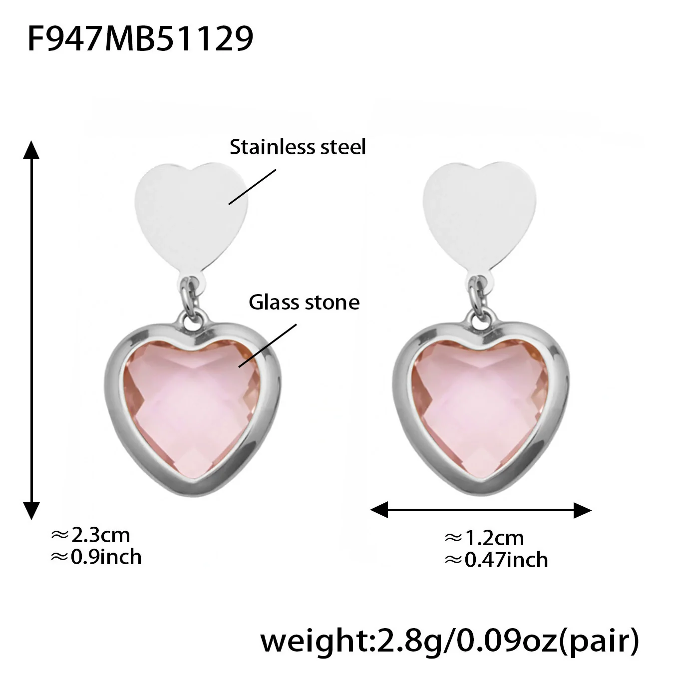 Wholesale Women's Light Luxury Style Stainless Steel Heart Plated 18K Gold Zircon Jewelry Set With Earrings And Necklace - Image 26