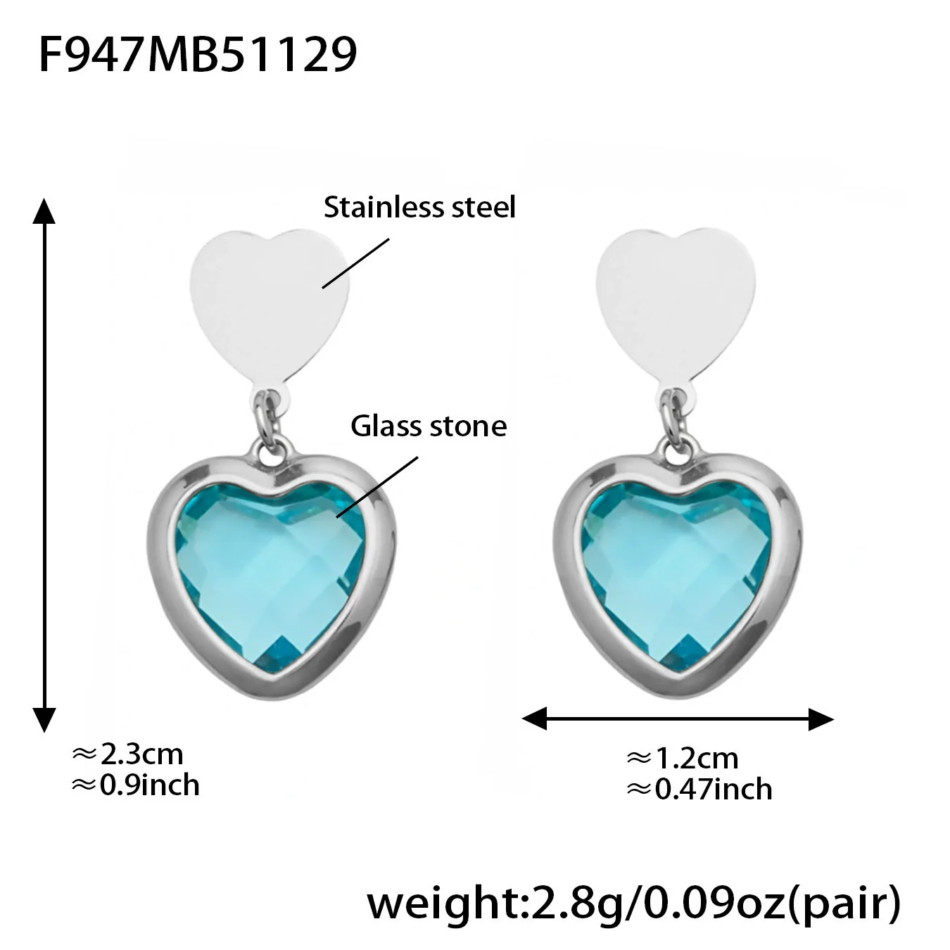 Wholesale Women's Light Luxury Style Stainless Steel Heart Plated 18K Gold Zircon Jewelry Set With Earrings And Necklace - Image 27