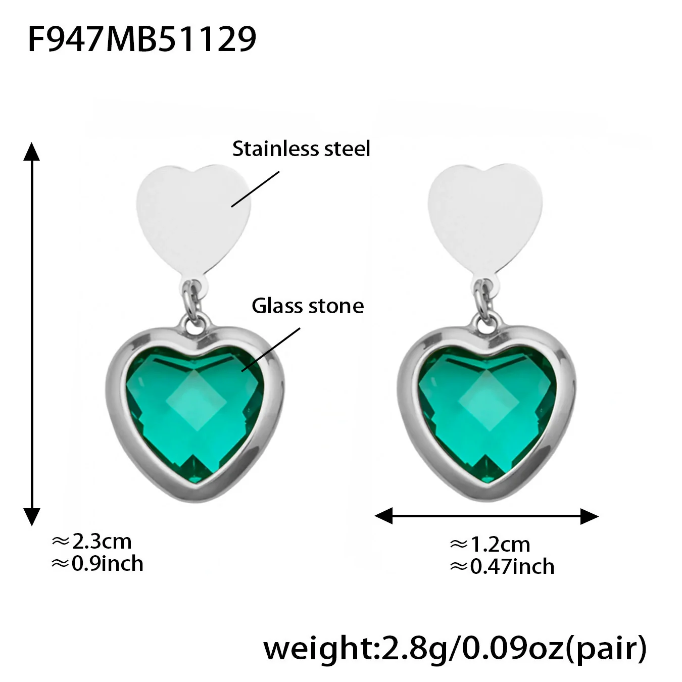 Wholesale Women's Light Luxury Style Stainless Steel Heart Plated 18K Gold Zircon Jewelry Set With Earrings And Necklace - Image 28