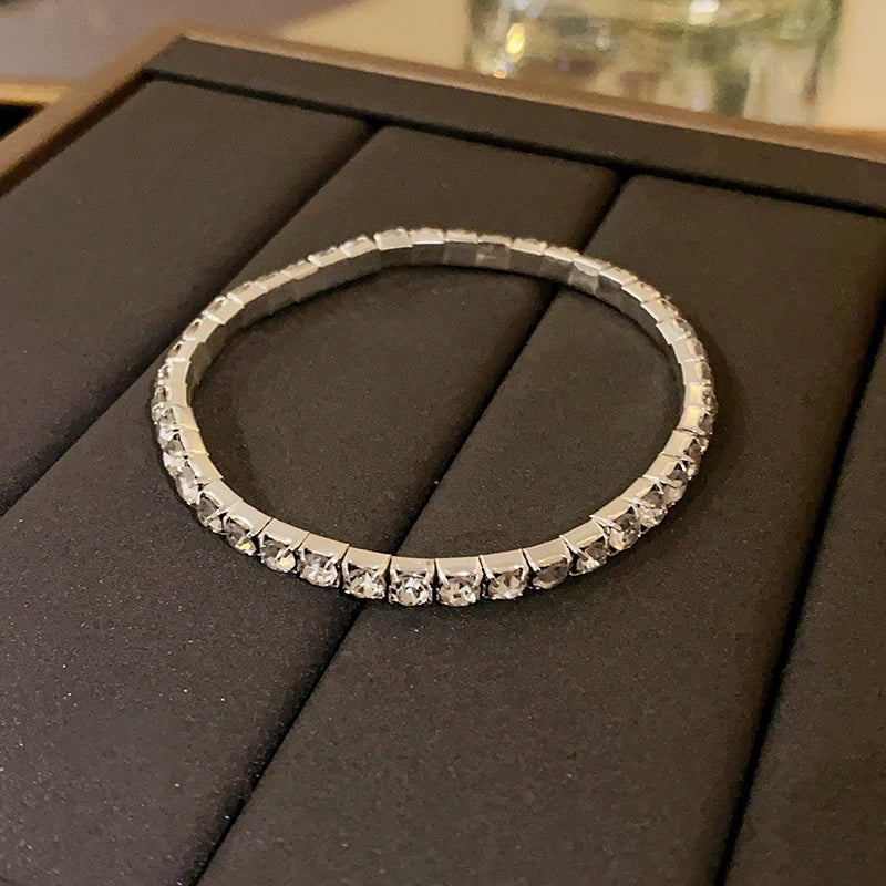 Wholesale Women's Light Luxury Titanium Steel Bracelet With Alloy Inlaid Artificial And Semiprecious Stones Microinlay Adjustable Pull And Letters Numbers Text Pattern - Image 16