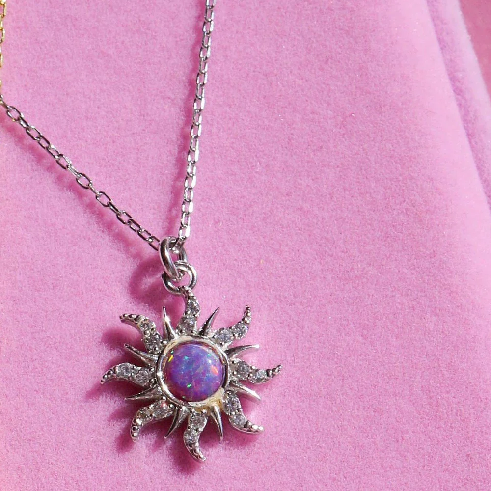 Wholesale Women's Literature And Art Style Copper Necklace With Geometric Zircon Pendant And Diamond Treatment - Image 7