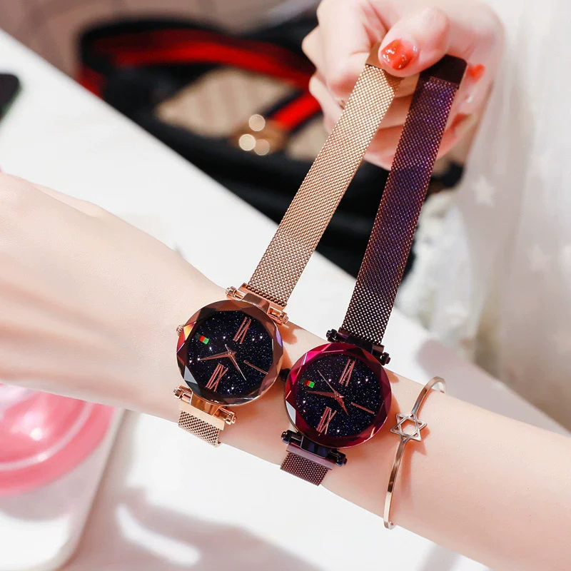Wholesale Women's Magnet Watch Alloy Case Stainless Steel Strap Round Dial Leisure Style